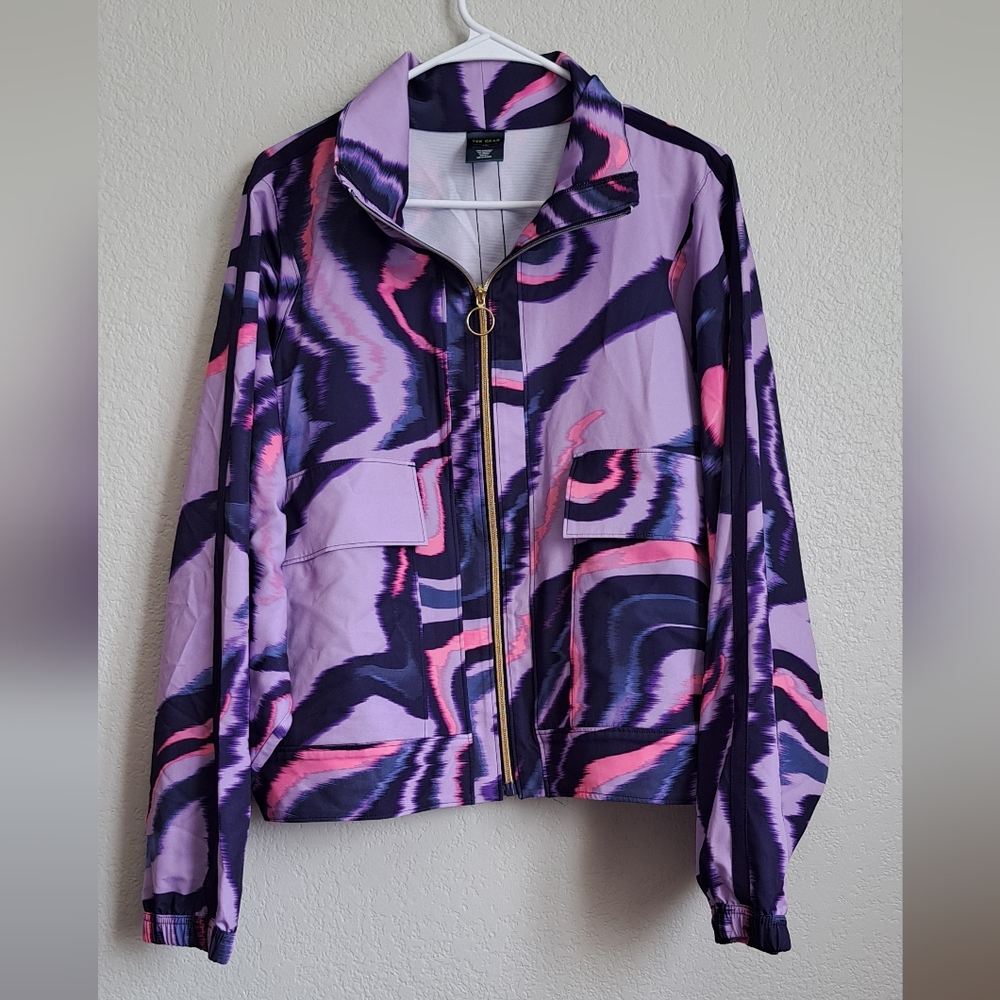 Tek Gear Purple Outerwear Zip-Up Jacket Size XXL